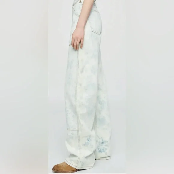 REDONE SUPER HIGH WORKWEAR JEANS in Sunbleached - Picture 2 of 8